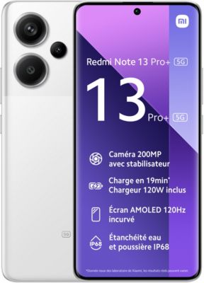 Smartphone XIAOMI Redmi Note 13 Pro Plus 256Go Blanc 5G