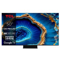 TV QLED Mini LED TCL 50C805 127 cm 4K UHD Google TV Aluminiu