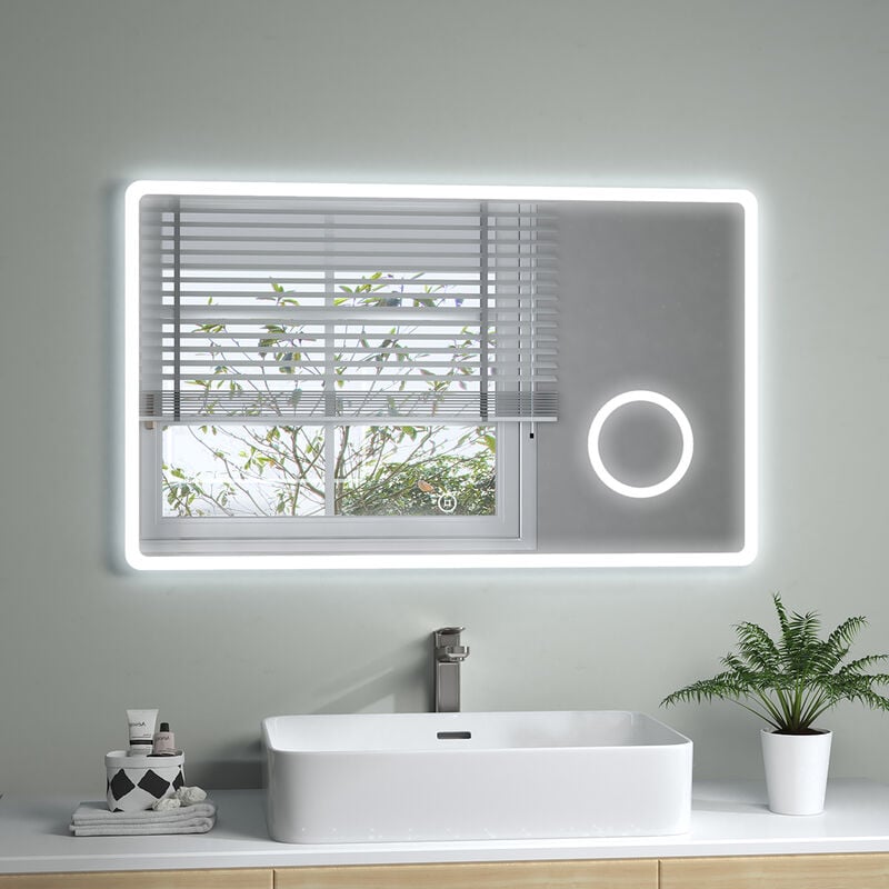 Led Miroir salle de bain avec eclairage Miroir Mural 3x Gros